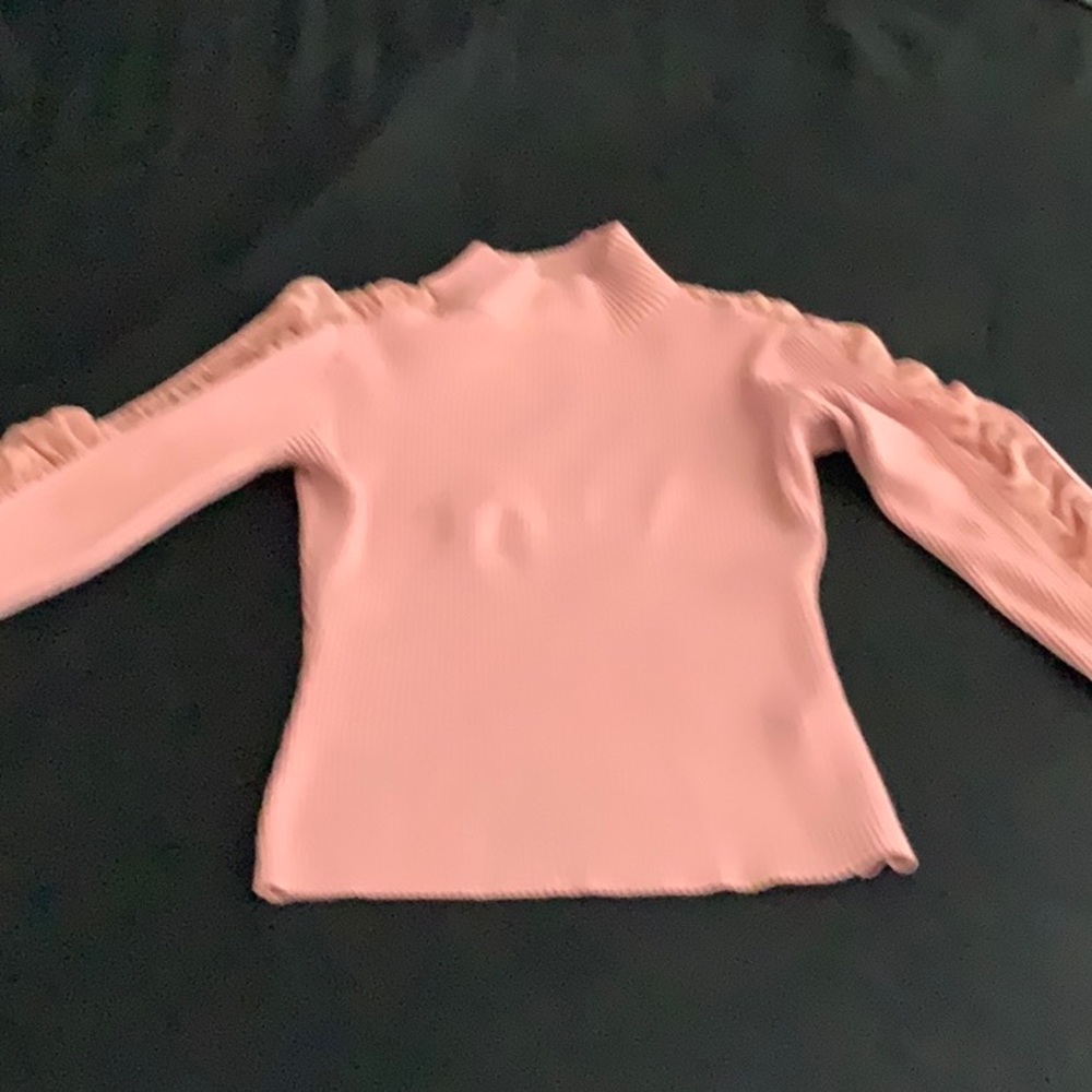Pink Ribbed Women's Top